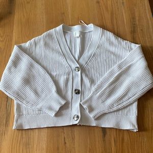 H&M white cardigan sweater